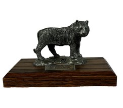 Vtg Exxon Oil Pewter Tiger Award Best Known Record 7.4 M Safe Hours Production - £185.18 GBP
