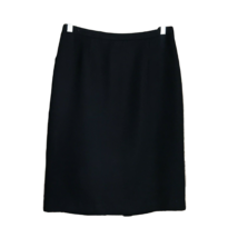 Emma James Classy Skirt ~ Sz 6 ~ Black ~ Below Knee ~ Back Slit ~ Resists Stains - £17.82 GBP