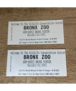 2 BRONX ZOO New York City Ticket Stubs from 2002 - $12.00