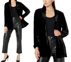 Eileen Fisher Sz S Long Blazer Black Silk Velvet Open Jacket Cardigan $398! NEW - £140.67 GBP