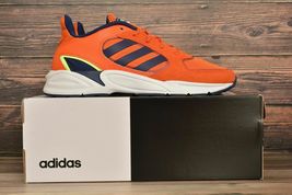 Adidas Men&#39;s 90&#39;s Run Valasion Orange/Dark Navy Athletic Running Sneaker EG5640 - £50.88 GBP