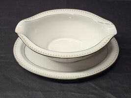 Vintage NORITAKE Gravy Boat With Attached Underplate FAIRMONT 6102 Plati... - €21,68 EUR