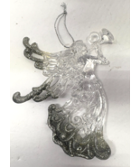 Christmas Heralding Acrylic 6&quot; Angel Silver &amp; Clear Ornament - €4,23 EUR