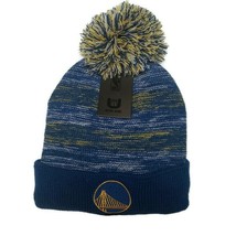 Ultra Game NBA Golden State Warriors Cuffed Pom Beanie Winter Hat Cap One Size - £16.25 GBP