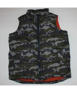 Old Navy Boy&#39;s Scull Printed Camo Warmest Puffer Vest size S 6 7 - $16.99