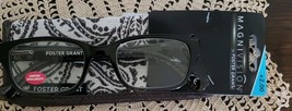 Foster Grant~Black Plastic Frame Reading Glasses~ +2.00 ~ Roxanna~ TG0717 ~G21 - £17.54 GBP