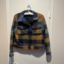 House Of Harlow 1960 Jacket Wool Blend Small Multicolor Plaid Button Up ... - $33.66