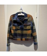 House Of Harlow 1960 Jacket Wool Blend Small Multicolor Plaid Button Up ... - $47.19 CAD