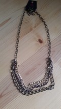 Paparazzi Long Necklace &amp; Earring set (new) BRONZE &amp; GOLD CHAINS 44 - £5.98 GBP