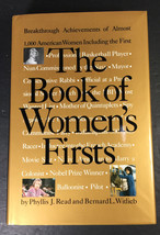 The Book of Women&#39;s Firsts by Phyllis J. Read &amp; Bernard Witlieb,1992 HC DJ 1st - £43.95 GBP