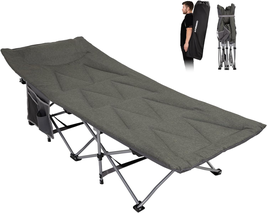 Camping Cot for Adults, Padded Camp Cots for Sleeping Portable Camping Bed - £82.57 GBP