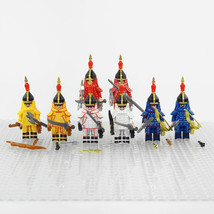 Chinese Qing Dynasty Army The Eight Banners Soldiers 8pcs Minifigures Bricks Toy - £14.53 GBP