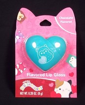 SQUISHMALLOWS flavored lip gloss Heart compact Chocolate NEW - £5.53 GBP