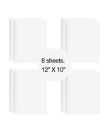 8 Sheets White HTV Iron On Heat Transfer Vinyl for T-Shirts Cricut Silho... - £9.12 GBP
