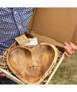 Heart Prayer Bowl Gift Wooden - £17.93 GBP