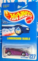 Hot Wheels Mid 1990s Mainline #227 Lamborghini Diablo Pearl Purple w/ 5SPs - $9.00