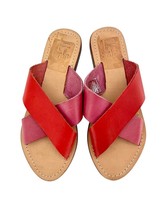 LFL by Lust for Life Women&#39;s L-mira Flat Sandal, Red/Multi Leather SZ 8 ... - $31.20