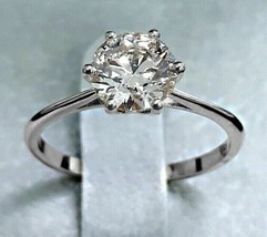 3.20Ct Solitaire Moissanite Ring 925 Sterling Silver - £110.37 GBP