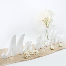 Mr &amp; Mrs Sign for Wedding Table, Large Mr and Miss Wooden Letters, Party - £35.52 GBP