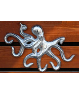 18&quot;L Nickel Plated Aluminum Nautical Marine Sea Octopus Wall Decorative ... - £52.68 GBP