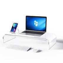 Premium Acrylic Monitor Stand, Computer Riser, Acrylic Laptop Stand, Wid... - £67.26 GBP