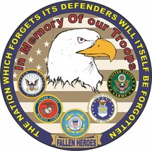 Defenders Of Freedom In Memory Of Our Troops Sticker Decal Made In Usa - £13.58 GBP