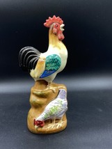 Ceramic Rooster Chicken Figurine Made In Japan Farmhouse 9.5” - £15.56 GBP