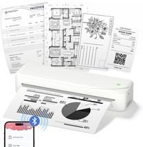 Thermal Printer M833 Portable Rechargeable A4 inkless Up To 14 Hours Wireless - £74.33 GBP