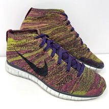Nike Men’s Free Flyknit Chukka Sneaker Sz 10 Purple Fireberry Shoe 63970... - $1,367.39 MXN