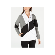 PUMA Womens Galaxy Colorblocked Windbreaker Jacket, White/Black/Gray Size Medium - £49.95 GBP