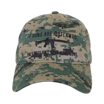 If Guns are Outlawed AR-15 Rifle Patriotic Digi Camo Relaxed Fit Tactical Cap - £14.85 GBP