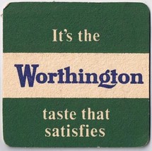 Beer Coaster Worthington Taste that Satisfies - £1.60 GBP