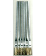 6 Paste Flux Acid BRUSHES 100% horsehair stiff bristle Shop 6 1/4&quot; x 3/8... - $16.11