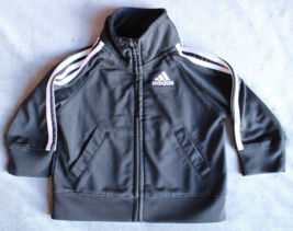 adidas Originals Infants Black/White Zip-Up Jacket ~6Mths~ RN 13706 - £7.46 GBP