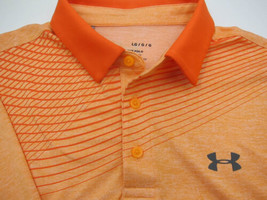 GORGEOUS Under Armour Playoff Polo Tangerine With Orange Trim Golf Shirt... - £49.53 GBP