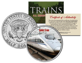 Bullet Train * Famous Trains Series * Jfk Half Dollar Colorized U.S. Coin - £6.71 GBP