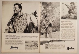 1967 Print Ad Mossberg 500 Shotguns & 800 Rifles Actor Robert Stack - $15.36