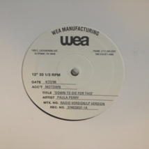 Paula Perry Down To Die For This USED 12&quot; Single - £1.31 GBP