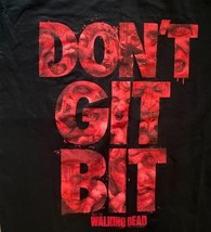The Walking Dead Men T-Shirt L Don't Git Bit Zombie Filled Logo 2012 Jerzees image 2
