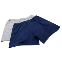 Lot of 2 Men&#39;s Shorts-Hanes 2XL, 1 pair Gray Color, 1 pair Navy Blue Color - £13.15 GBP