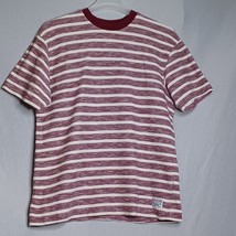 Scotch and Soda Amsterdam Adventures Shirt Mens Lg Burgundy/White Stripe... - $533.56 MXN