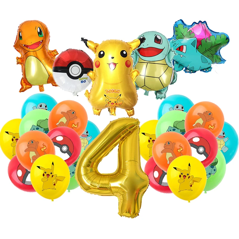 Balloon Set 4 Huggable &amp; Cute! New Pokemon birthday party - $14.95