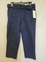 MSRP $59 Charter Club Womens Pants Belted Crop Blue Size 4 - £8.08 GBP