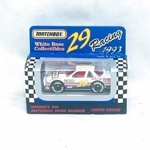 1993 Matchbox Museum White Rose 29 Racing Hardee&#39;s 200 Car Phil Parsons LE NOS - $8.07