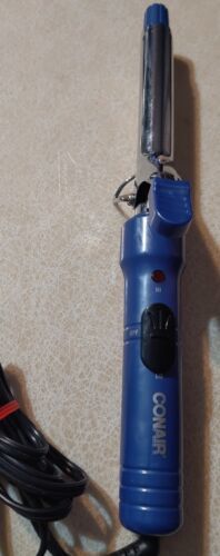 Conair Supreme 3/4&quot; Curling Iron Blue Spiral Hair Wand 2 Settings Model ... - £8.76 GBP
