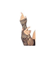 LA-2114 Black Distressed Net Arm Warmers Gloves Gogo Dancer Raver Wear O... - $182.83 MXN