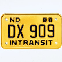 1988 United States North Dakota INTRANSIT Special License Plate DX 909 - $18.91 CAD