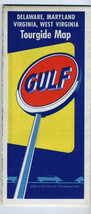 Gulf Oil Company Map of Delaware Maryland Virginia West Virginia 1963 - £9.38 GBP