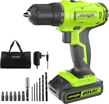 Meagle Cordless Drill, 20V Power Drill Set With Battery And Charger, 2 V... - £37.51 GBP