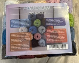  20 Skeins * 30g Crochet Set Kit for Beginners, Soft Cotton Yarn Kit for  - £29.36 GBP